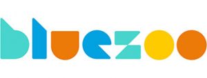 bluezoos multicoloured logo in landscape